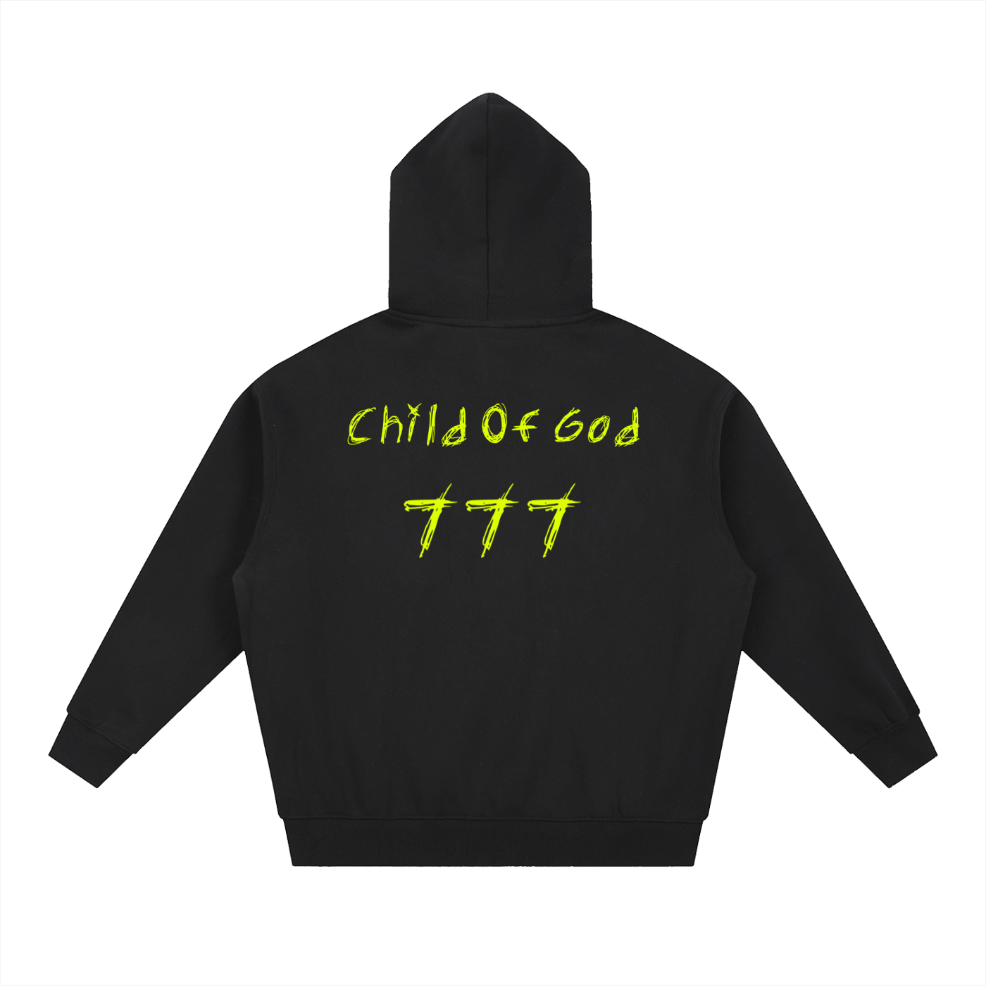 Black Child Of God Essential Oversized Fleece Boxy Jacket