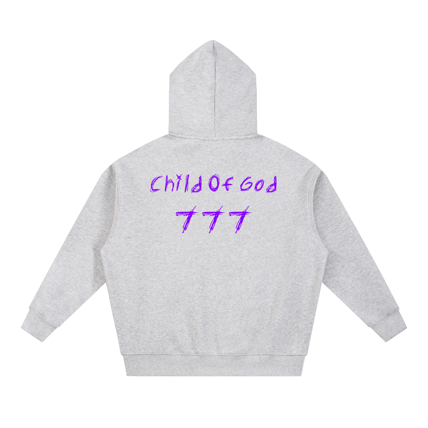 Grey Child Of God Essential Oversized Fleece Boxy Jacket