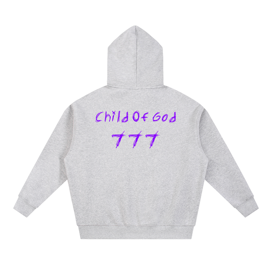 Grey Child Of God Essential Oversized Fleece Boxy Jacket