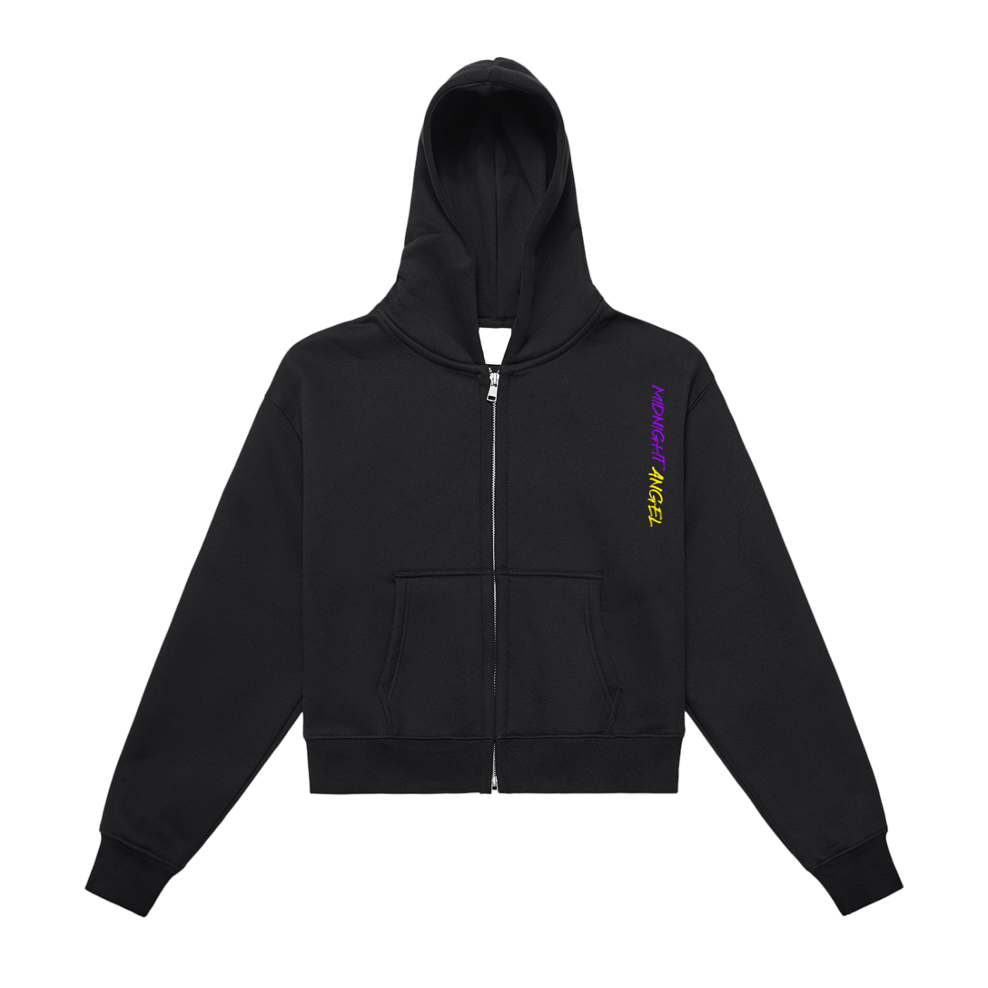 Hornet Angel Fleeced Zip-Up Cropped Hoodie