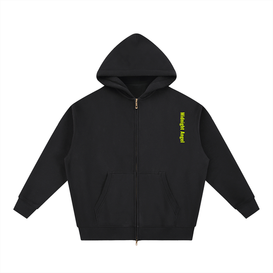 Black Child Of God Essential Oversized Fleece Boxy Jacket