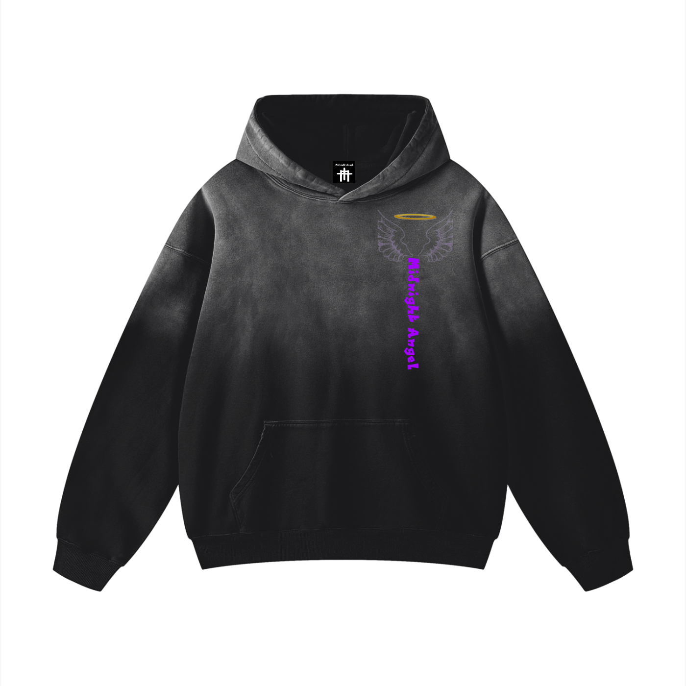 Heavyweight Sunfade Oversized Purple Angel Hoodie